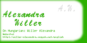 alexandra willer business card